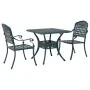 Conjunto de Bistro de Jardín de 3 Piezas Verde de Aluminio Fundido | Foro24.es | Tu tienda online para hogar, jardín y más Foro24.es