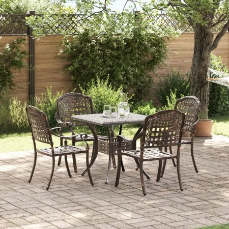 Set de bistró de jardín de 5 piezas de aluminio fundido de , Sillas de jardín - Ref: Foro24-3334728, Precio: 609,11 €, Descue...
