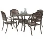 Set de bistró de jardín de 5 piezas de aluminio fundido de , Sillas de jardín - Ref: Foro24-3334728, Precio: 609,11 €, Descue...