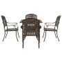 Set de bistró de jardín de 5 piezas de aluminio fundido de , Sillas de jardín - Ref: Foro24-3334728, Precio: 609,11 €, Descue...