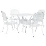 Juego de Comedor de Jardín de 5 Piezas de Aluminio Fundido Blanco von , Gartenstühle - Ref: Foro24-3334730, Preis: 609,11 €, ...