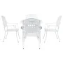 Juego de Comedor de Jardín de 5 Piezas de Aluminio Fundido Blanco von , Gartenstühle - Ref: Foro24-3334730, Preis: 609,11 €, ...