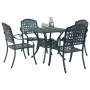 Conjunto de Comedor Exterior Set de 5 Verde Aluminio de , Sillas de jardín - Ref: Foro24-3334731, Precio: 642,98 €, Descuento: %