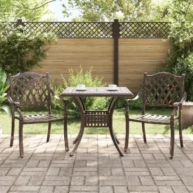 Juego de Bistro de Jardín de 3 Piezas de Aluminio Fundido Bronce von , Gartenstühle - Ref: Foro24-3334732, Preis: 388,19 €, R...