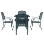 Conjunto de Comedor Exterior Set de 5 Verde Aluminio de , Sillas de jardín - Ref: Foro24-3334731, Precio: 642,98 €, Descuento: %