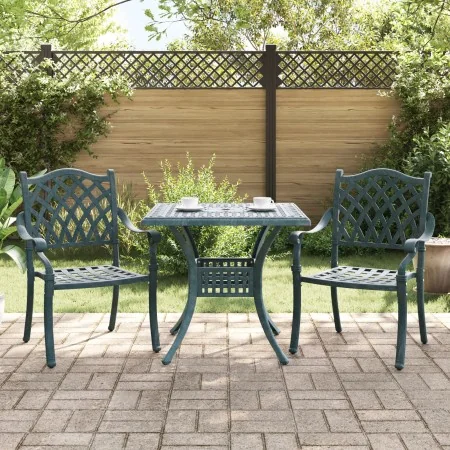 Conjunto bistró de jardín de 3 piezas verde de aluminio fundido von , Gartenstühle - Ref: Foro24-3334735, Preis: 416,63 €, Ra...