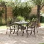 Conjunto de Comedor de Jardín de 5 Piezas de Aluminio Fundido Color Bronce de by , Garden chairs - Ref: Foro24-3334736, Price...