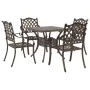 Conjunto de Comedor de Jardín de 5 Piezas de Aluminio Fundido Color Bronce de by , Garden chairs - Ref: Foro24-3334736, Price...