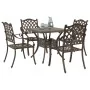 Conjunto de Comedor de Jardín de 5 Piezas de Aluminio Fundido Color Bronce de by , Garden chairs - Ref: Foro24-3334736, Price...
