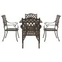 Conjunto de Comedor de Jardín de 5 Piezas de Aluminio Fundido Color Bronce de by , Garden chairs - Ref: Foro24-3334736, Price...