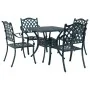 Conjunto de Comedor de Jardín de 5 Piezas en Verde de Aluminio Fundido | Foro24.es | Tu tienda online para hogar, jardín y más Foro24.es