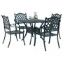 Conjunto de Comedor de Jardín de 5 Piezas en Verde de Aluminio Fundido | Foro24.es | Tu tienda online para hogar, jardín y más Foro24.es