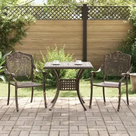 Juego de Bistro de Jardín de 3 Piezas de Aluminio Fundido en Bronce de by , Garden chairs - Ref: Foro24-3334740, Price: 388,1...
