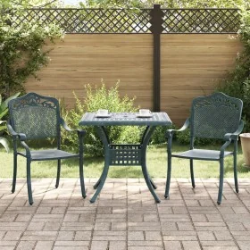 Set de Bistro de Jardín de 3 Piezas Verde de