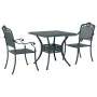 Set de Bistro de Jardín de 3 Piezas Verde de Aluminio Fundido by , Garden chairs - Ref: Foro24-3334743, Price: 416,63 €, Disc...