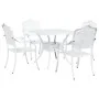 Juego de Comedor de Jardín de 5 Piezas en Aluminio Fundido Blanco by , Garden chairs - Ref: Foro24-3334746, Price: 609,11 €, ...