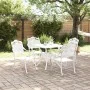 Juego de Comedor de Jardín de 5 Piezas en Aluminio Fundido Blanco by , Garden chairs - Ref: Foro24-3334746, Price: 609,11 €, ...