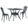 Conjunto de Bistro de Jardín de 3 Piezas Verde de Aluminio Fundido | Foro24.es | Tu tienda online para hogar, jardín y más Foro24.es