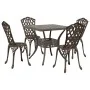 Conjunto de Comedor de Jardín de 5 Piezas en Aluminio Fundido Bronce de , Sillas de jardín - Ref: Foro24-3334752, Precio: 410...