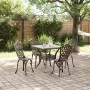 Conjunto de Comedor de Jardín de 5 Piezas en Aluminio Fundido Bronce de , Sillas de jardín - Ref: Foro24-3334752, Precio: 410...