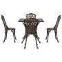 Conjunto de Comedor de Jardín de 5 Piezas en Aluminio Fundido Bronce de , Sillas de jardín - Ref: Foro24-3334752, Precio: 410...