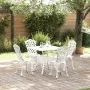 Conjunto de comedor para el jardín de 5 piezas de aluminio fundido blanco de , Sillas de jardín - Ref: Foro24-3334754, Precio...