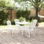 Conjunto de comedor para el jardín de 5 piezas de aluminio fundido blanco de , Sillas de jardín - Ref: Foro24-3334754, Precio...