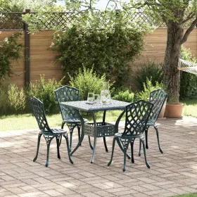 Conjunto de comedor de jardín de 5 piezas verde