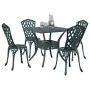 Conjunto de comedor de jardín de 5 piezas verde de aluminio fundido von , Gartenstühle - Ref: Foro24-3334755, Preis: 449,78 €...