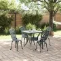 Conjunto de comedor de jardín de 5 piezas verde de aluminio fundido von , Gartenstühle - Ref: Foro24-3334755, Preis: 449,78 €...