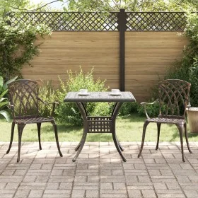 Conjunto de bistró de jardín de 3 piezas bronce aluminio fundido von , Gartenstühle - Ref: Foro24-3334756, Preis: 328,16 €, R...