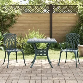 Conjunto de Bistro de Jardín de 3 Piezas Verde en