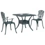 Conjunto de Bistro de Jardín de 3 Piezas Verde en Aluminio Fundido | Foro24.es | Tu tienda online para hogar, jardín y más Foro24.es