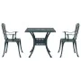 Conjunto de Bistro de Jardín de 3 Piezas Verde en Aluminio Fundido | Foro24.es | Tu tienda online para hogar, jardín y más Foro24.es