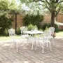 Conjunto de Comedor de Jardín de 5 Piezas Blanco de Aluminio Fundido von , Gartenstühle - Ref: Foro24-3334762, Preis: 511,78 ...