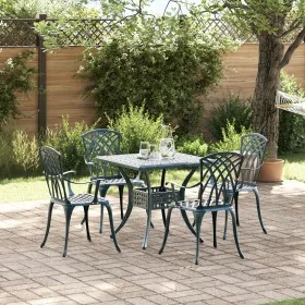 Set de Comedor para Jardín de 5 Piezas Verde de