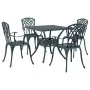 Set de Comedor para Jardín de 5 Piezas Verde de Aluminio Fundido de , Sillas de jardín - Ref: Foro24-3334763, Precio: 502,13 ...