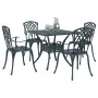 Set de Comedor para Jardín de 5 Piezas Verde de Aluminio Fundido de , Sillas de jardín - Ref: Foro24-3334763, Precio: 502,13 ...