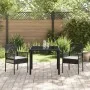 Conjunto de Comedor de Jardín de 3 Piezas con Cojines Ratan Sintético Negro von , Gartenstühle - Ref: Foro24-3334855, Preis: ...