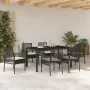 Juego de Comedor de Jardín de 7 Piezas con Cojines en Ratan Sintético Negro | Foro24.es | Tu tienda online para hogar, jardín y más Foro24.es