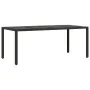 Juego de comedor de jardín de 7 piezas de con cojines de polirratán negro de , Sillas de jardín - Ref: Foro24-3334859, Precio...