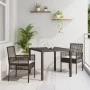 Conjunto de comedor de jardín de 3 piezas con cojines marrón de poliratán | Foro24.es | Tu tienda online para hogar, jardín y más Foro24.es