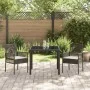 Conjunto de comedor de jardín de 3 piezas con cojines marrón de poliratán | Foro24.es | Tu tienda online para hogar, jardín y más Foro24.es