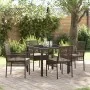 Conjunto de Comedor de Jardín de 5 Piezas con Cojines Marrón de Poliratán by , Garden chairs - Ref: Foro24-3334864, Price: 33...
