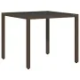 Conjunto de Comedor de Jardín de 5 Piezas con Cojines Marrón de Poliratán by , Garden chairs - Ref: Foro24-3334864, Price: 33...