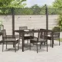 Conjunto de comedor de jardín de 5 piezas con cojines de ratán sintético marrón by , Garden chairs - Ref: Foro24-3334865, Pri...
