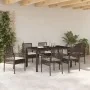 Conjunto de comedor de jardín de 7 piezas de con cojines de poliratán marrón | Foro24.es | Tu tienda online para hogar, jardín y más Foro24.es
