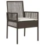 Conjunto de comedor de jardín de 7 piezas de con cojines de poliratán marrón | Foro24.es | Tu tienda online para hogar, jardín y más Foro24.es