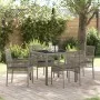 Conjunto de Comedor de Jardín de 5 Piezas con Cojines Gris de Poliratán | Foro24.es | Tu tienda online para hogar, jardín y más Foro24.es