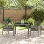 Conjunto de Comedor de Jardín de 3 Piezas con Cojines Gris de Poliratán by , Garden chairs - Ref: Foro24-3334871, Price: 227,...